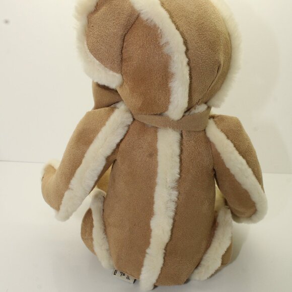 Bath & Body Works Plush HI I'M GINGERBREAD Teddy Bear 9" Two Tone Sherpa Suede - Picture 5 of 10